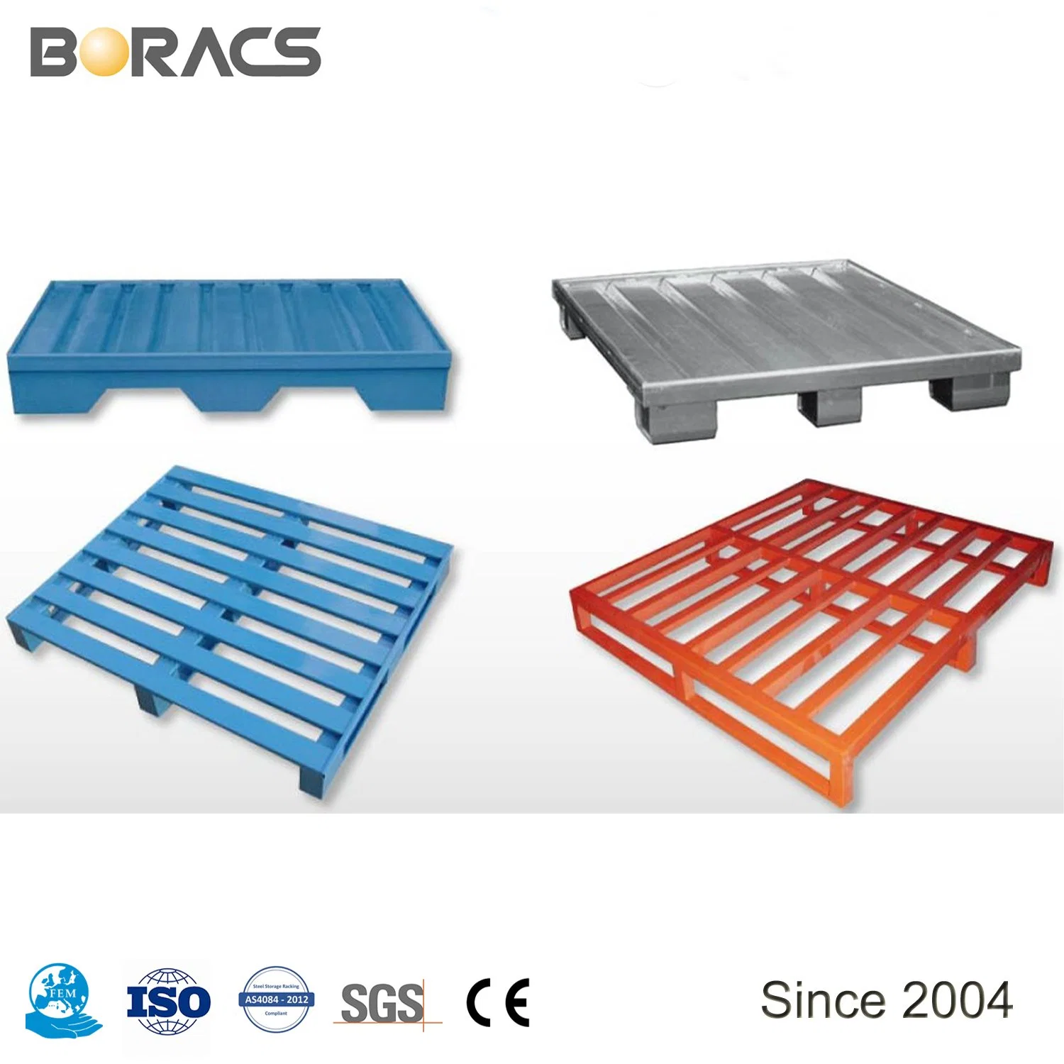 Customized Galvanized & Powder Coating Steel Pallets for Forklift