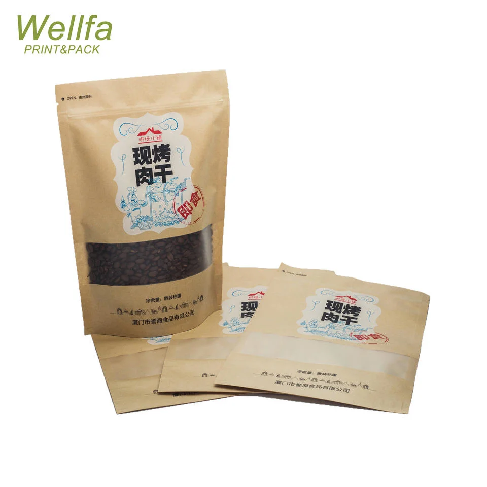 Custom Smell Proof Zipper Paper Packaging Bag Coffee Body Scrub Packaging