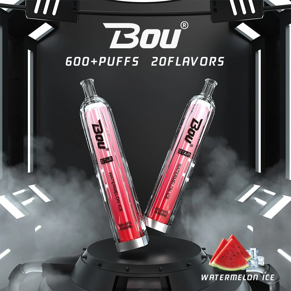 Original Bou 600puffs Disposable/Chargeable Vaporizer OEM ODM Flavors Available Thick Oil Vape Pen Electronic Cigarette