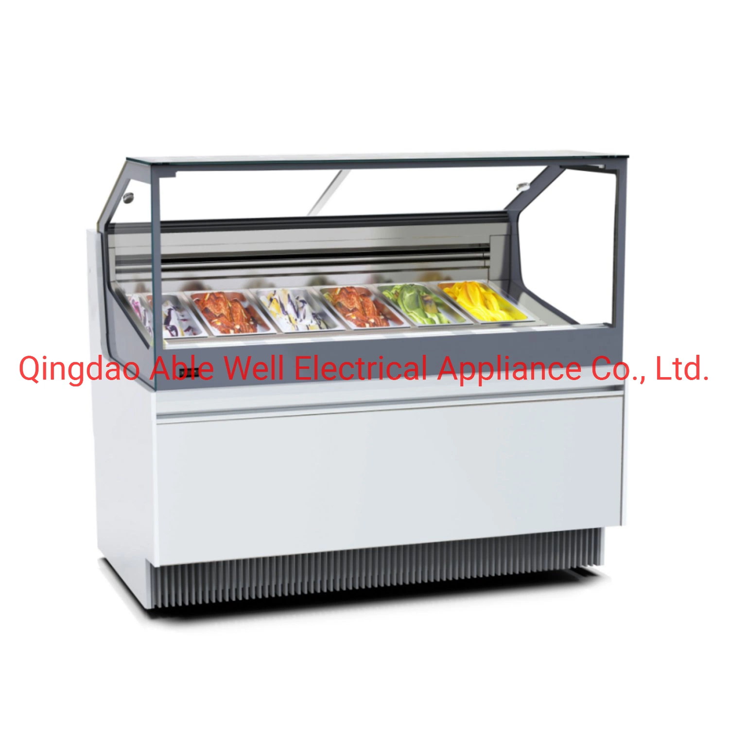 Congelador Gelato Ice Cream Display comercial Showcase countertop Hard Ice Ecrã creme