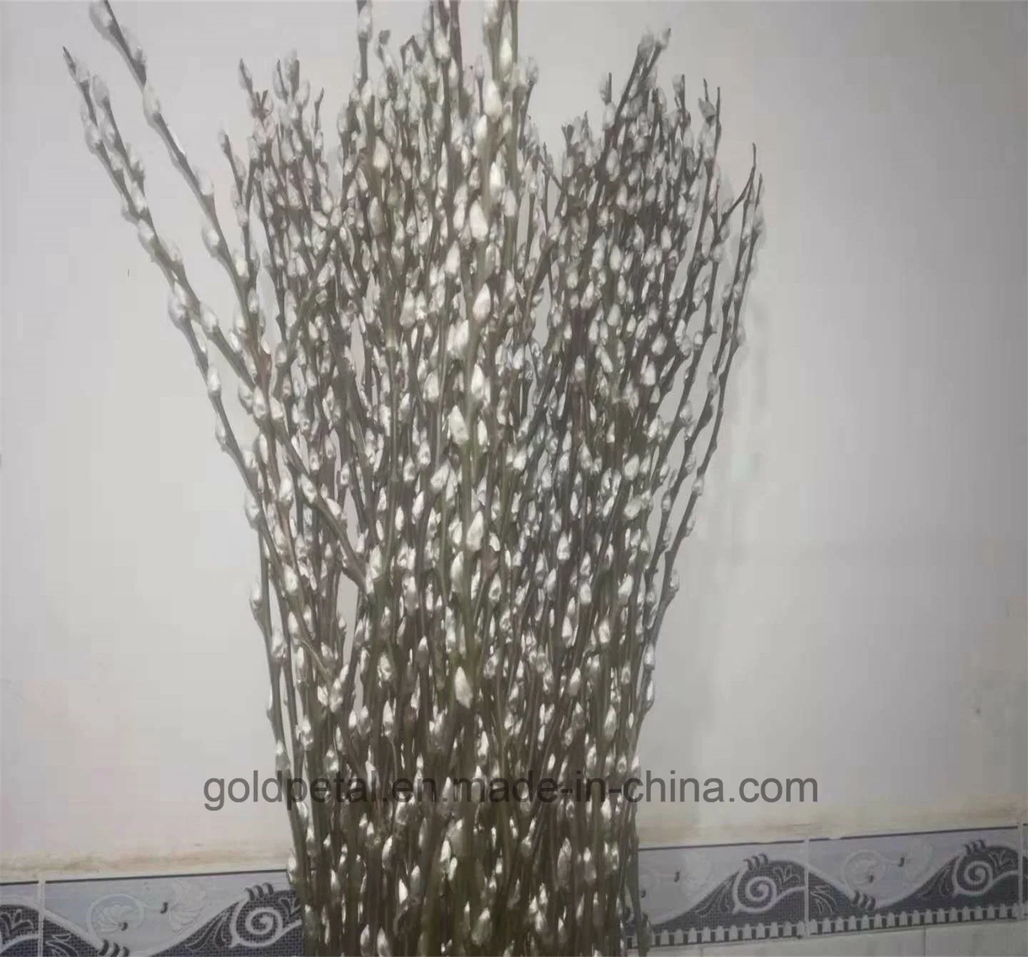 Decoración de Navidad Fresh Flower Natural Silver Pussy Willow