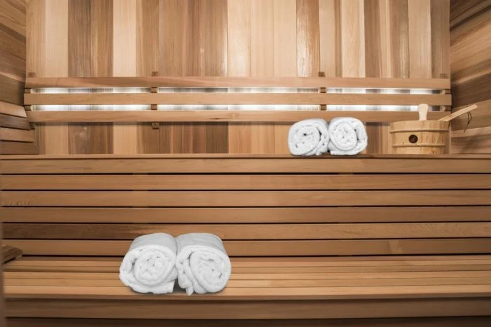 Chambre de sauna à vapeur méditative avec Bluetooth Chambre de sauna en baril