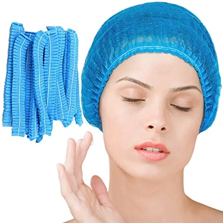High Quality Double Elastic Disposable Medical Colorful Nurse Mob Cap