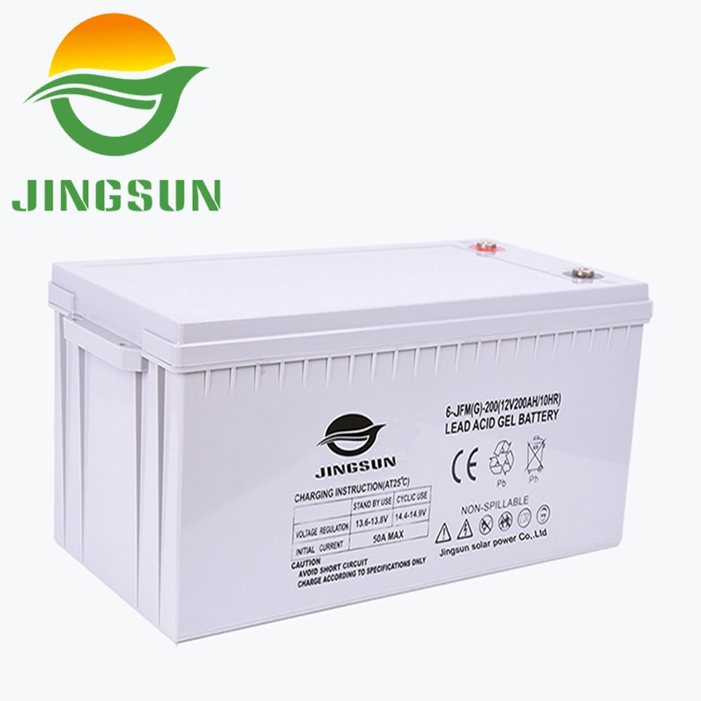 Copper Terminal Longer Cycle Life Convexnient for Installation Grey/Black/Red 6-Gfm-200ah Lead Acid Battery