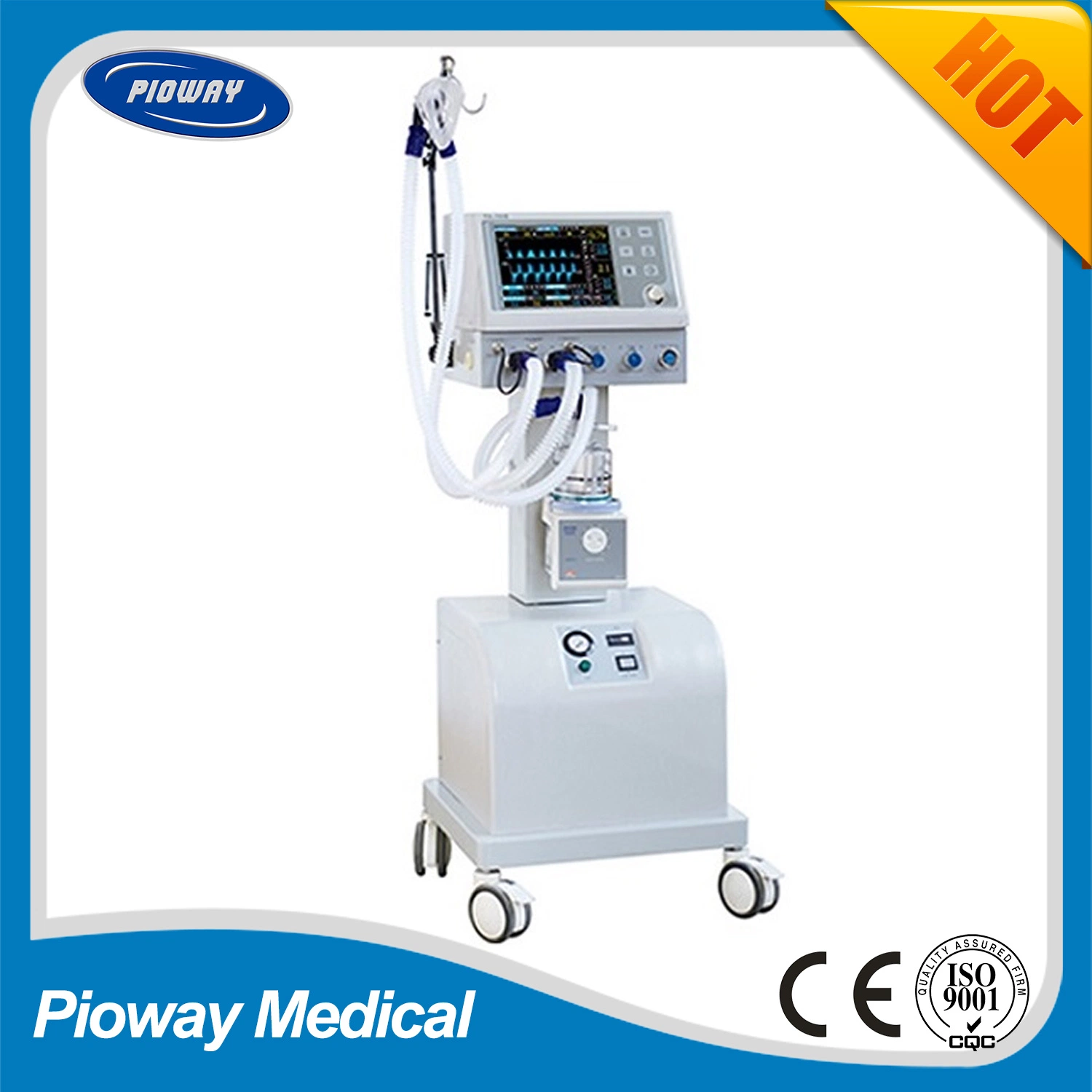 ICU Ventilator with CE Certificate Pw700b