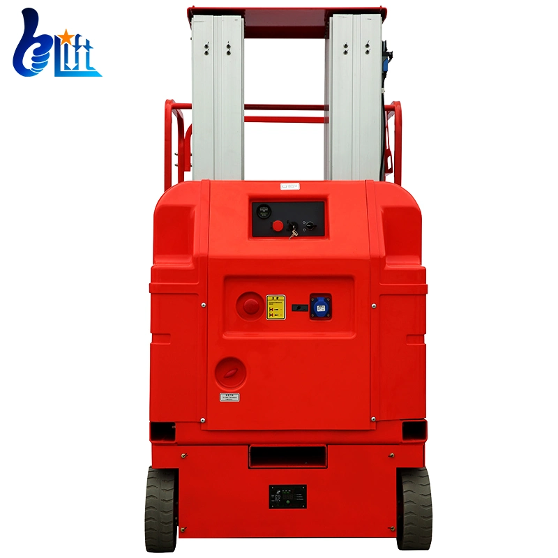 7.5m 9m Height 200kg 150kg Self Propelled Dual Mast Aluminum High Aerial Work Lift Platform