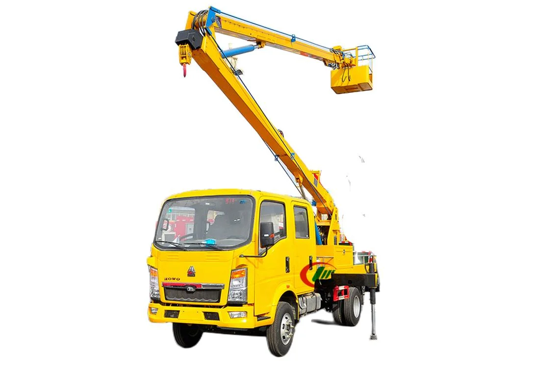 Sinotruk HOWO 16m 16compteur chariot de levage de benne de flèche télescopique avec Cherry Picker