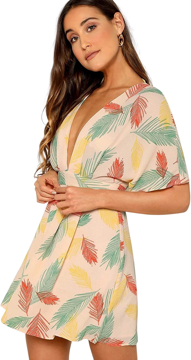 Primavera Verão mulheres Moda Sexy Floral Beach vestido vestuário Disponível para vestuário personalizado Design Design marca logo Print Factory Preço