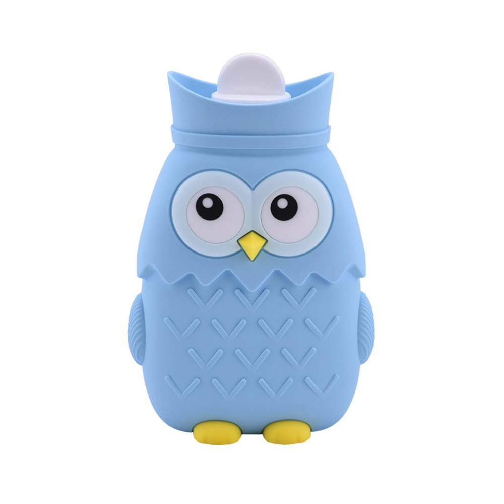 Owl Shape Hot Water Bottle, Silicone Hot Water Bottle Bag, Microwave Heating Environmental BPA Free Small Explosion-Proof Silicone Water Bottle