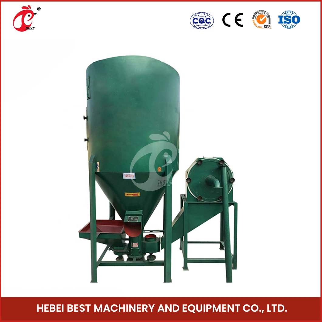 Bestchickencage Feed Crushing Mixer China Feed Poultry Grain Crusher Machine Factory High-Quality High Productivity Poultry Feed Mill Equipment