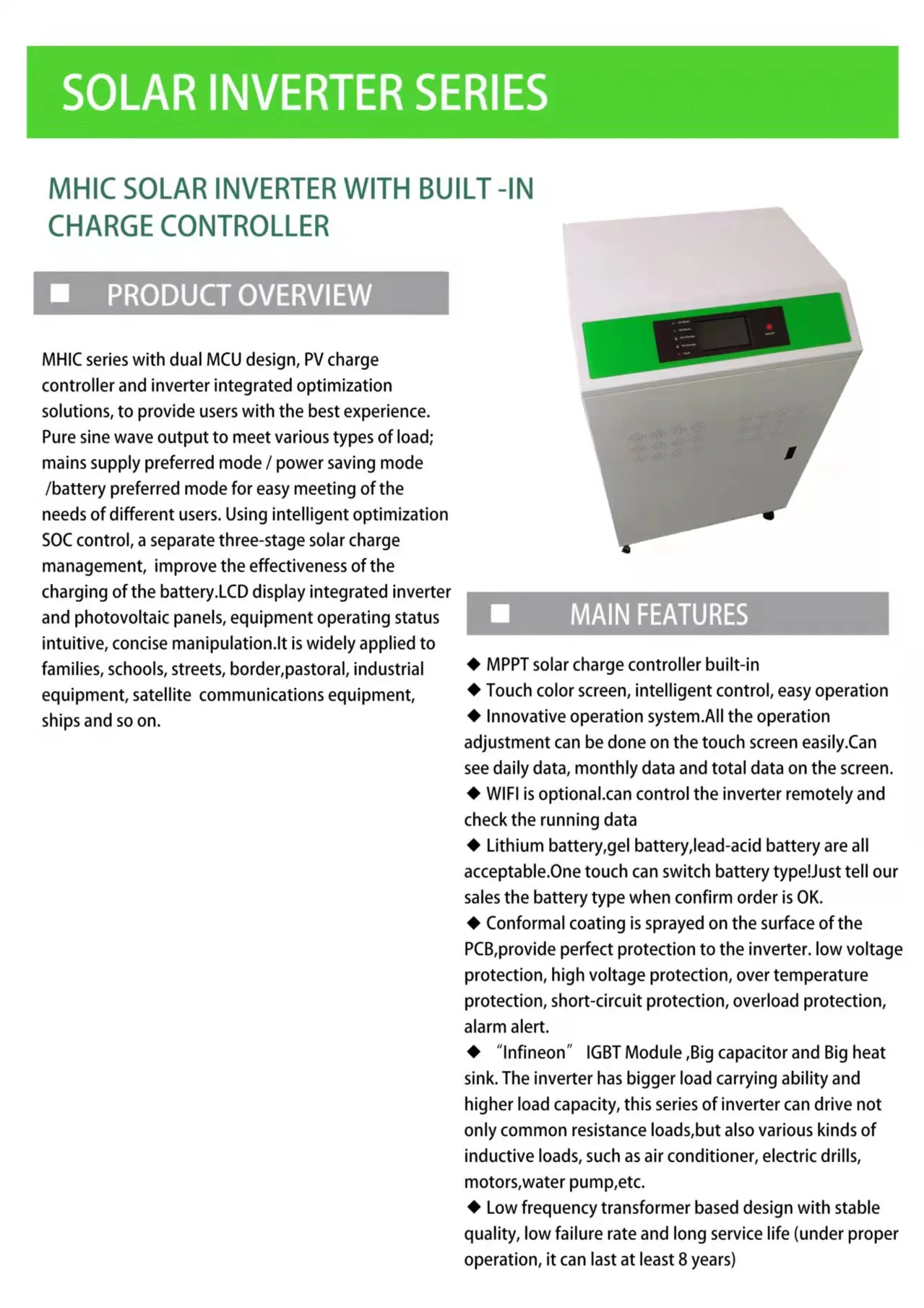 Home Solar Power Hybrid 10kw Solar on/off Grid System