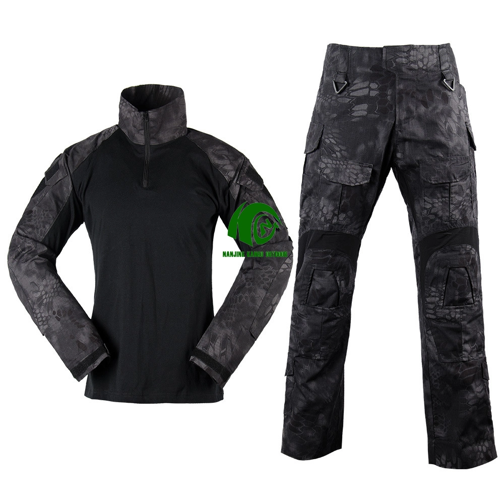 Kango Negro combate uniforme Camuflaje táctica ropa