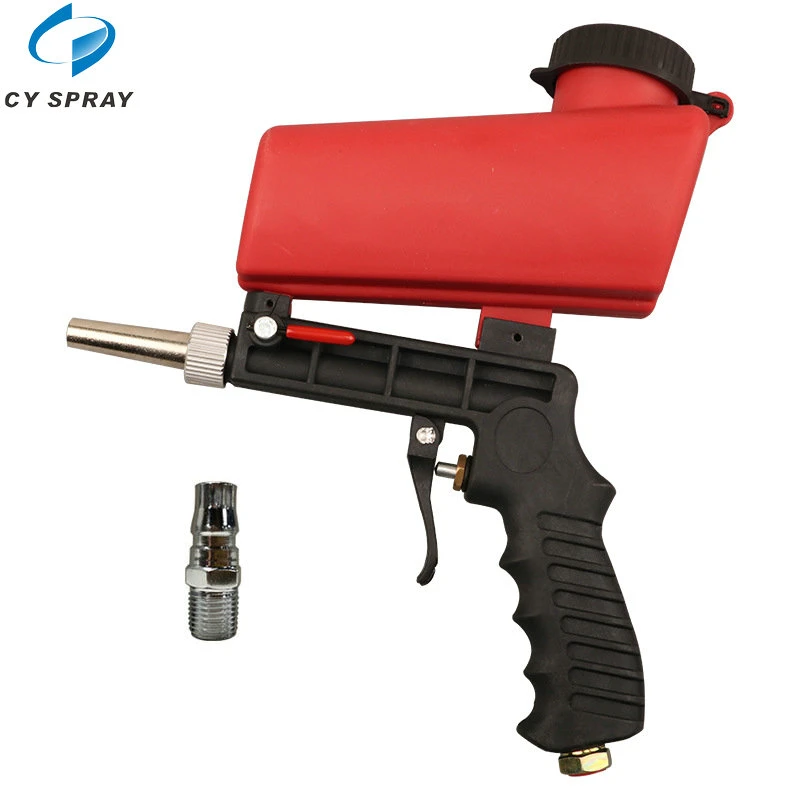 Portable Nozzle Pneumatic Speed Gravity Feed Sandblasting Gun Air Sandblast Sand Media Gun