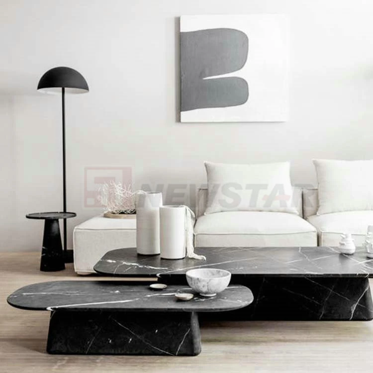 Living Room Furniture Modern Center Table Travertine Table Round Marble Table Marble Coffee Table