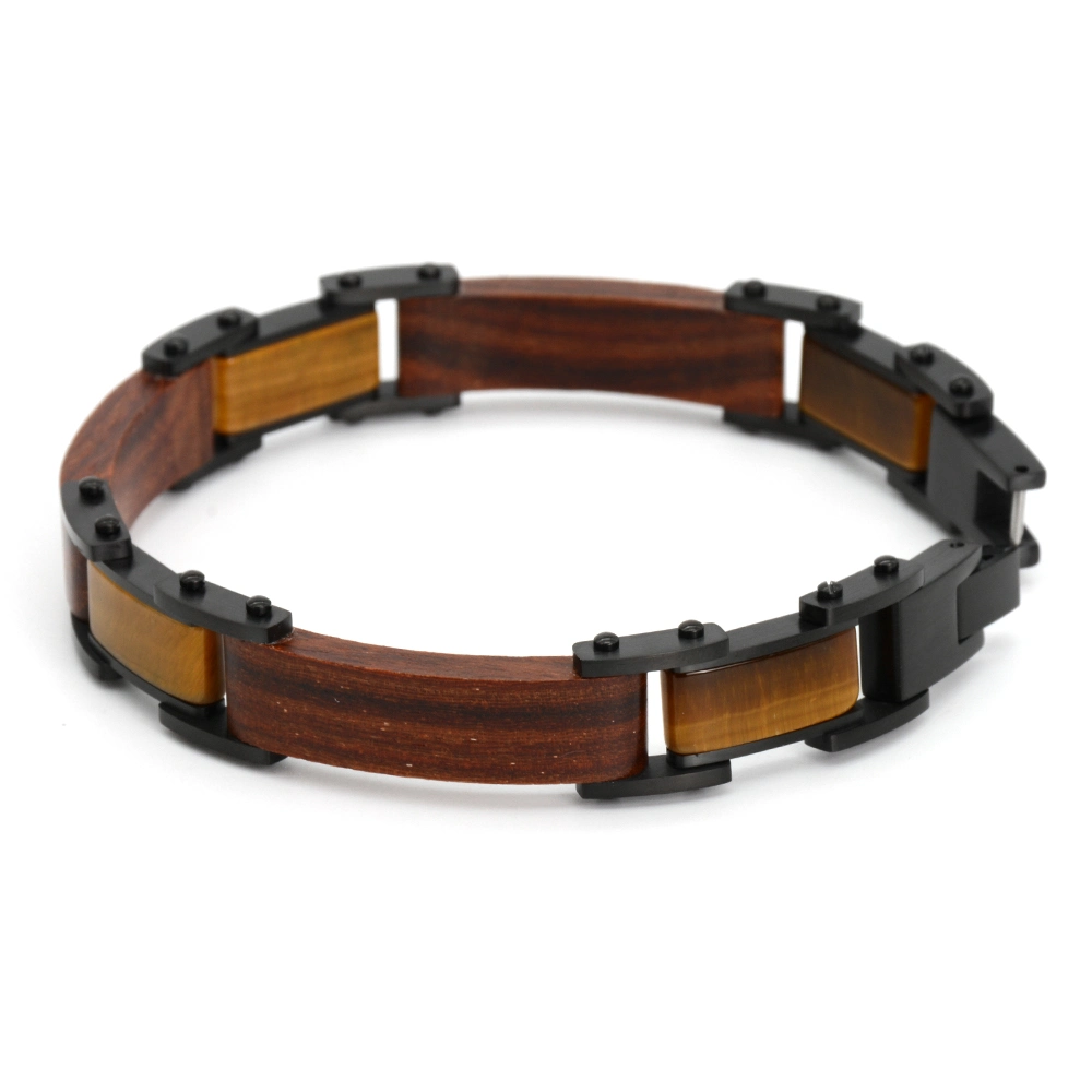 Trending Products 2021 New Arrivals Bewell Marble and Wood Bracelet Men Bandlet Hand Chain Men Gold Bracelet