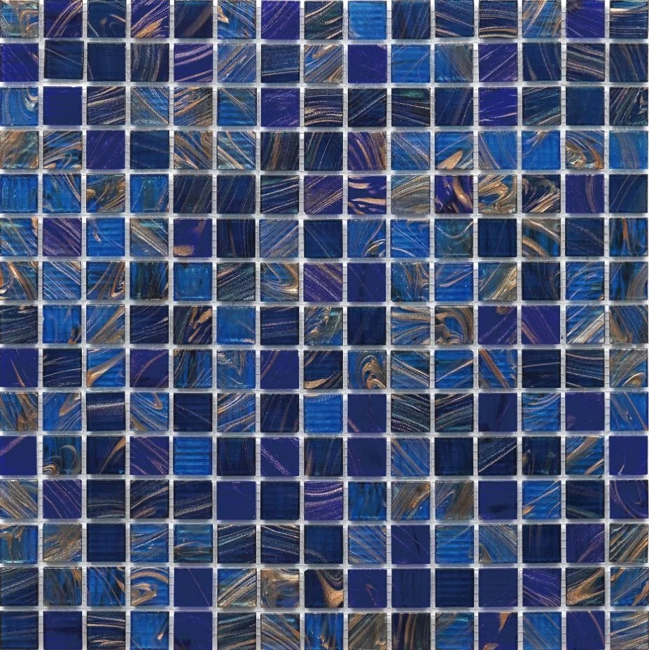 23X23 mm Blau mit Hot Melt Glas der Golden Line Serie Mosaik (H420116)