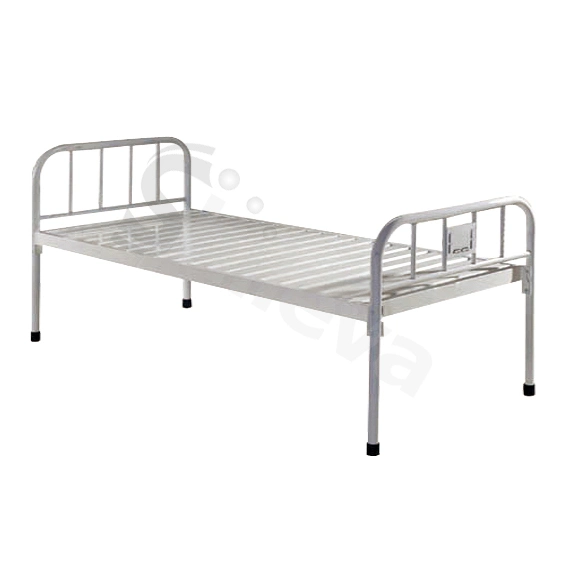 Deluxe Solid Coated Steel Function Flat Bed for Hospital Patient Bed