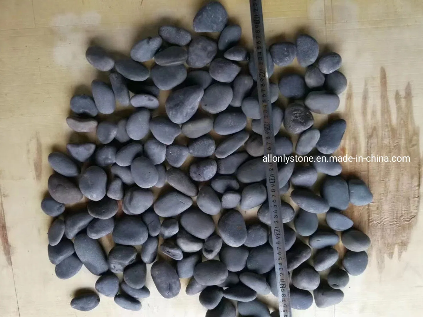 Polido / Wahsed superfície ajardinando Pebbles preto desisgn para Garden Bed and Warkway