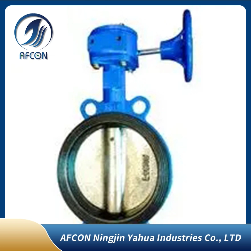 Cast Iron Marine Express Handle Manual Wafer Type Center Butterfly Valve Bronze Lever