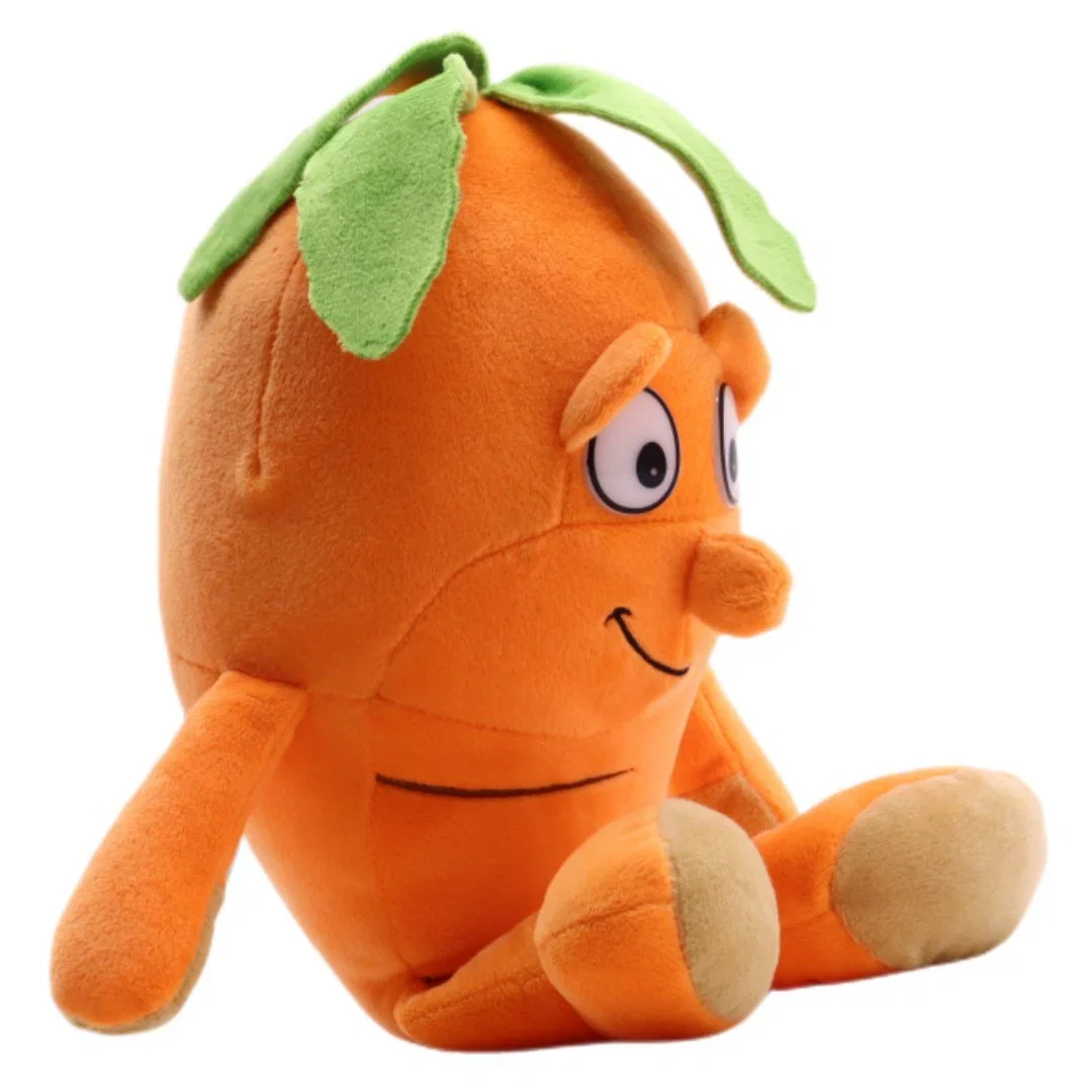 Großhandel niedlichen Gemüsepuppe Kinder Plüsch Karotte Spielzeug Orange 35cm Gefüllte Weiche Kinder Spielzeug Baby Geschenk Radish Sitzende Carota