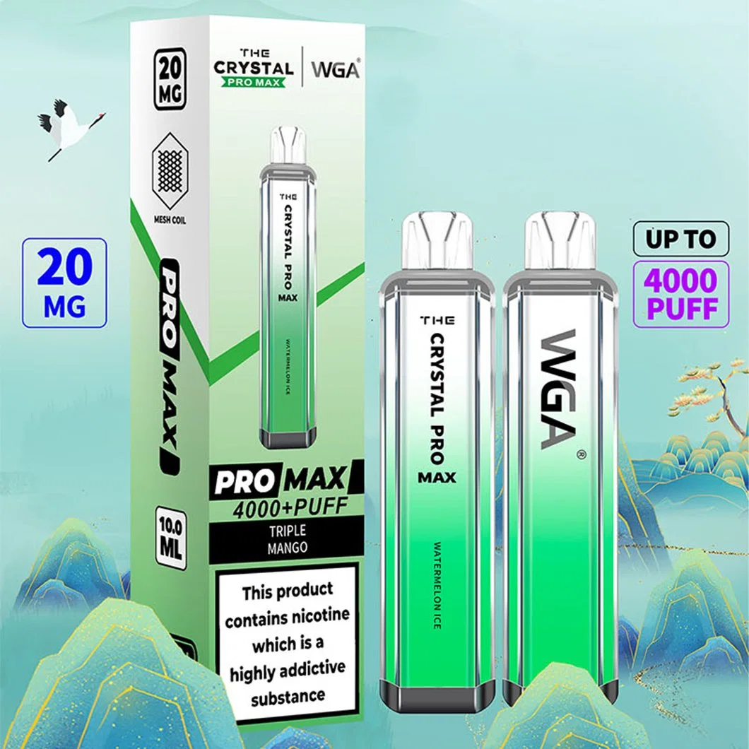 Wholesale/Supplier Disposable/Chargeable Vape Pen Style vape Hayati Wga The Crystal PRO Max 4000 Puffs Sky Crystal 10000 Puffs Vapes