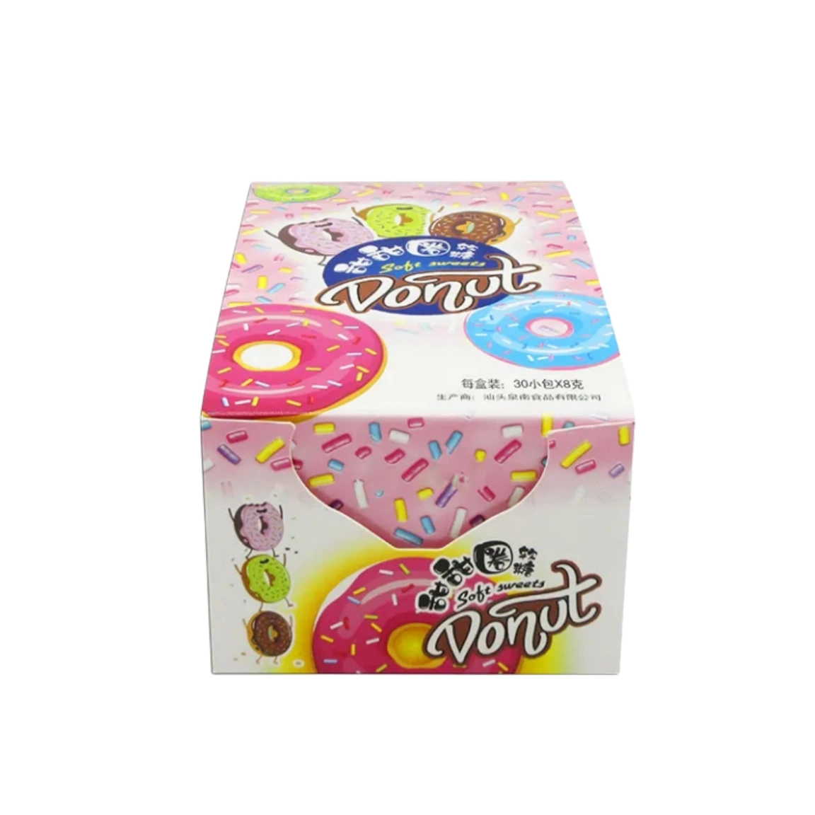 Wholesale/Supplier Halls Candy Soft Gummies Fruit Bonbon Halal Gelatin Sweets Donut Sweet Jelly Candy