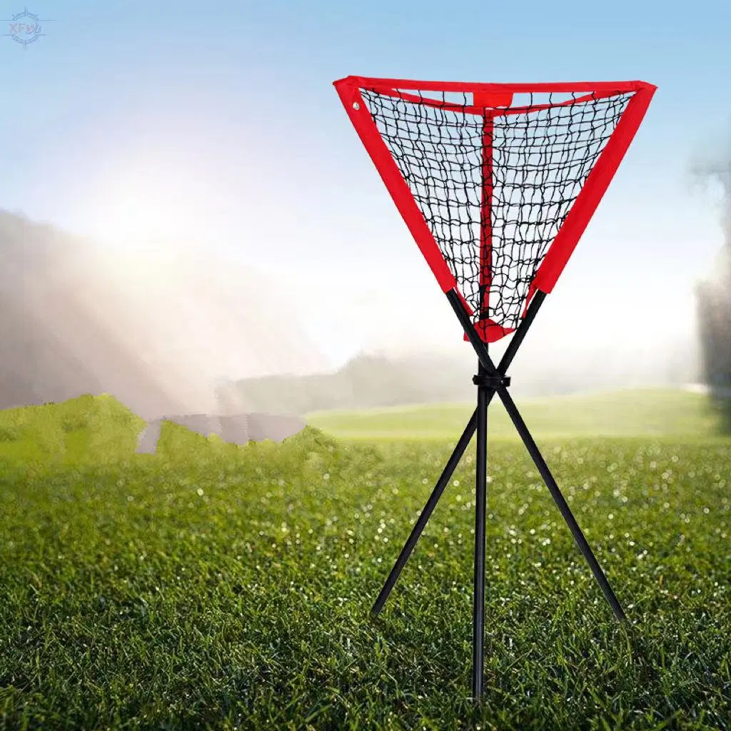 Large Capacity Balls Collection Movable Portable Softball Caddy Stands with Polyester Net