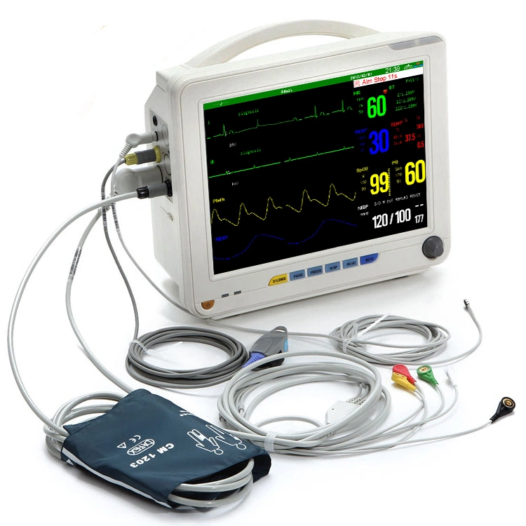 Clinic 12.1 Inch Multi-Parameter Bedside Handheld Portable Vital Signs Patient Monitor He-9000n