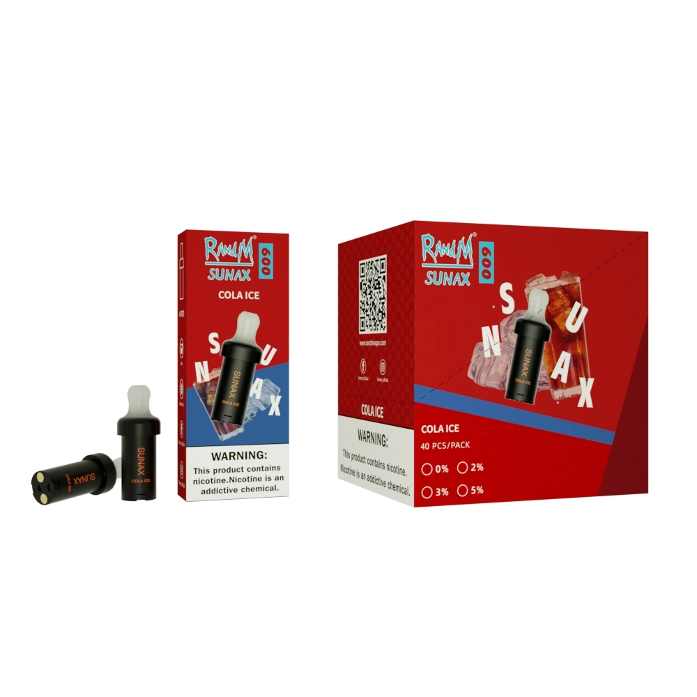 Prix d'usine de jus d'Vape Randm Sunax Supbliss Bingo 600 e cig Pod Vape remplaçable par le jeu de cartouches