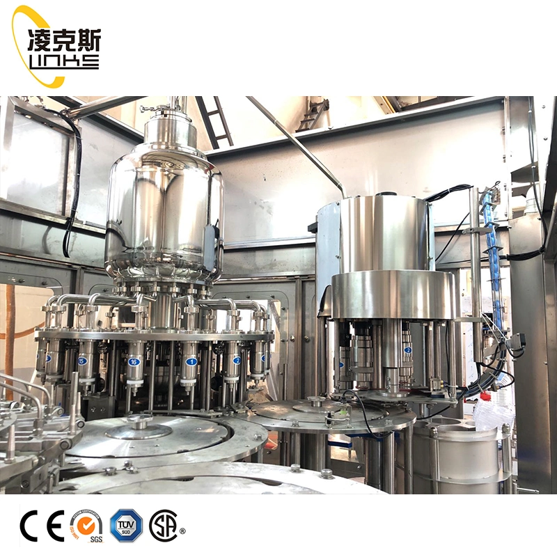 Automatic Pet Bottle Glass Bottle Beverage Hot Filling Line Glass Bottle Filler Juice Tea Packaging Energy Drink Packing Production Equipment Machine