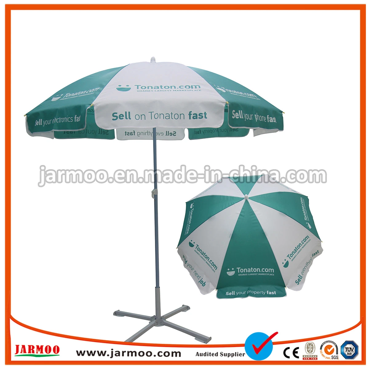 Outdoor Folding Patio Parasol Promotional Umbrella