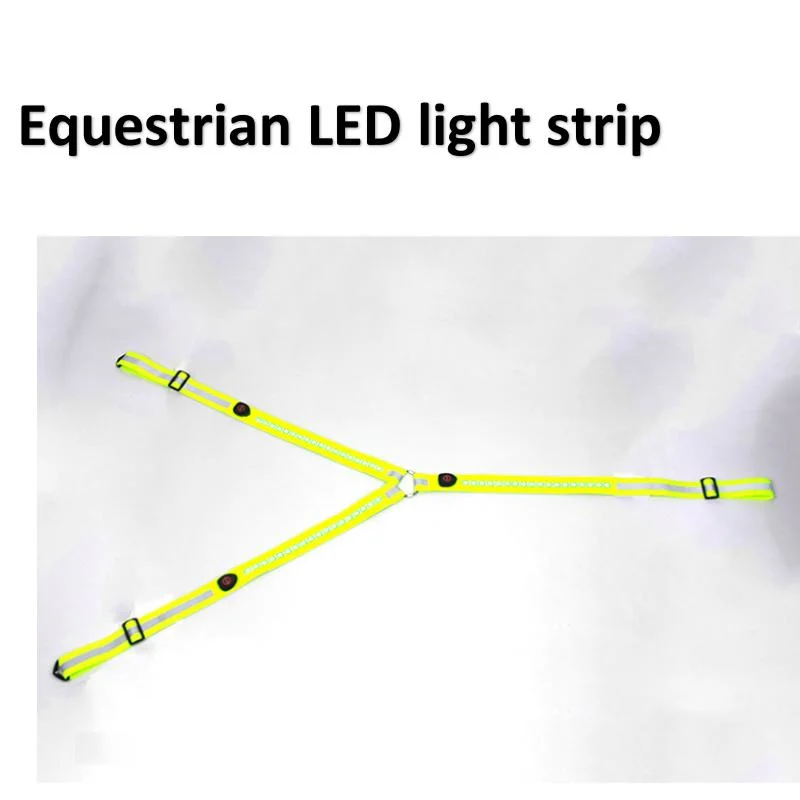 Rechargeaable Reflectrive Safety Warning Horse Chest LED Strap