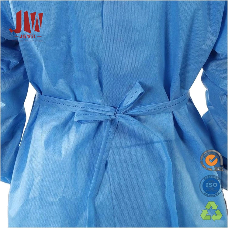 High quality/High cost performance 100% PP Custom Medical Gown Medical Doctor Gowns in Blue