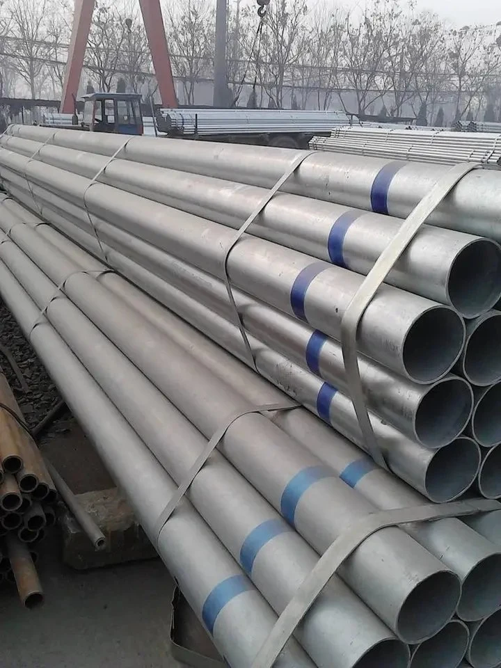 ASTM A500 A36 A53 Q195 Ms ERW Hollow Steel Pipe Gi Hot Dipped Galvanized Steel Pipe EMT Welded Steel Square Round Pipes