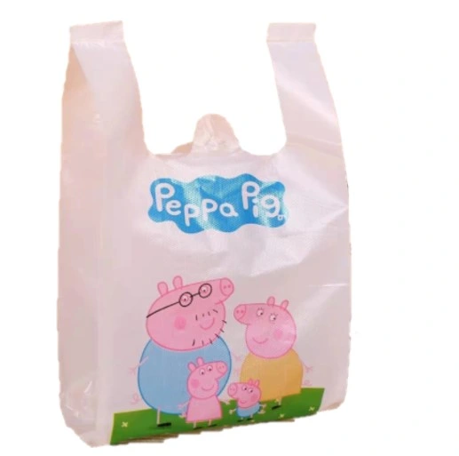 Logo Printed Plastic Carrier Compostable Bag for Grocery Store