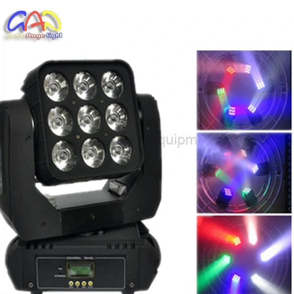 Professionelle 9 * 12W RGBW Mini LED Moving Head Martrix Licht verwenden Für Evento