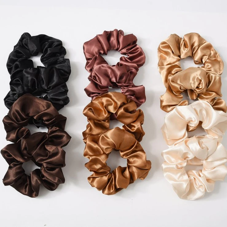 Factory Elastic Silk Hair Ties Scrunchies Mulberry Silk Hair Ties Scrunchies 22mm for Women