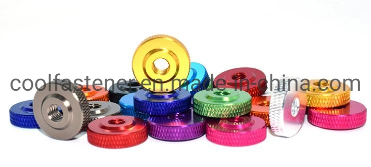 M3 M4 M5 M6 M8 Aluminum Thin Thumb Nut Color Small Step Aluminum Hand Tighten Nut Knurled Thumb Nut