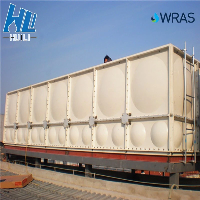 Venta caliente de tanques de almacenamiento de agua de lluvia de fibra de vidrio FRP GRP personalizados de 100000 litros a precios baratos de grado alimenticio para agua potable en los Emiratos Árabes Unidos.