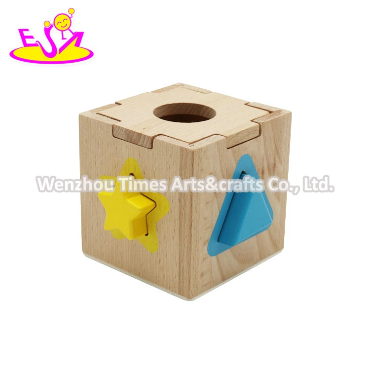 Customize Educational Sorter Wooden Shape Recognition Toy for Kids W12D378