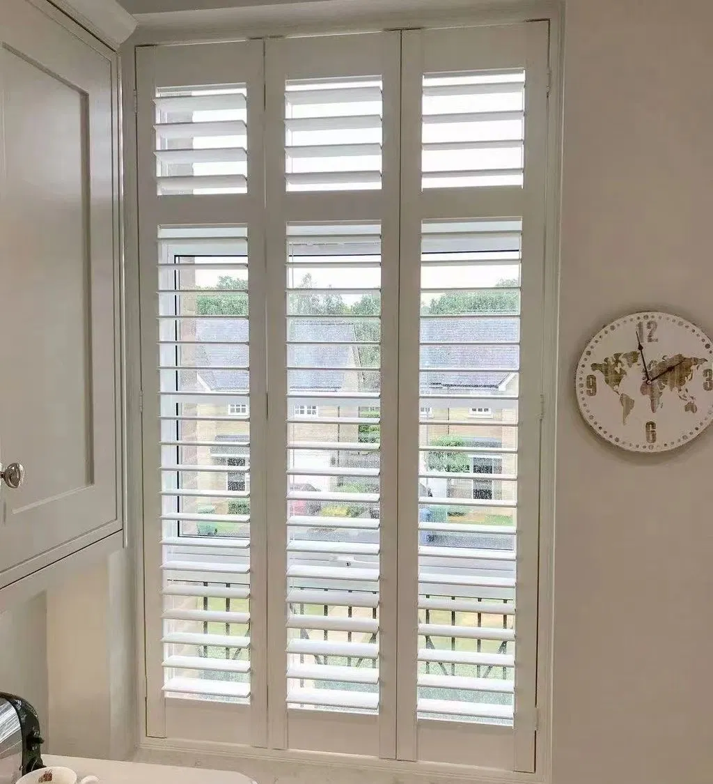 Waterproof Poly Fauxwood Plantation PVC Shutters