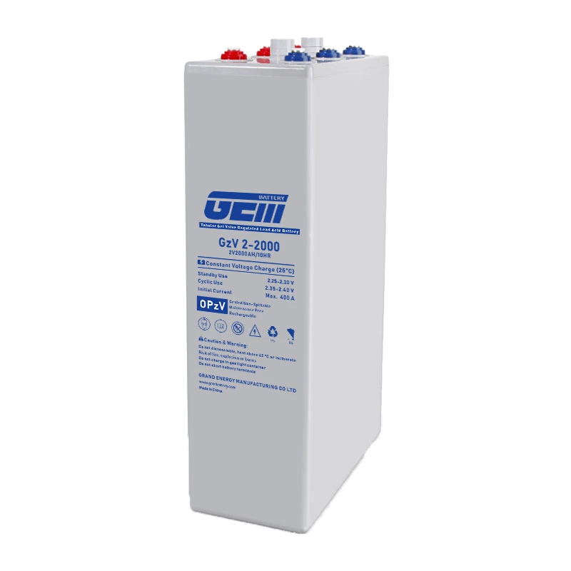 بطارية Gel للبطارية الشمسية Gel من Gel Gel من Gem Battery OPzv طراز OPzV 2V1500AH بطارية تخزين الحامل المتحرك/المسخن الكهربائي/محطة الطاقة/OPzS 1200AH/1500AH/2000ah/2500ah/3000ah