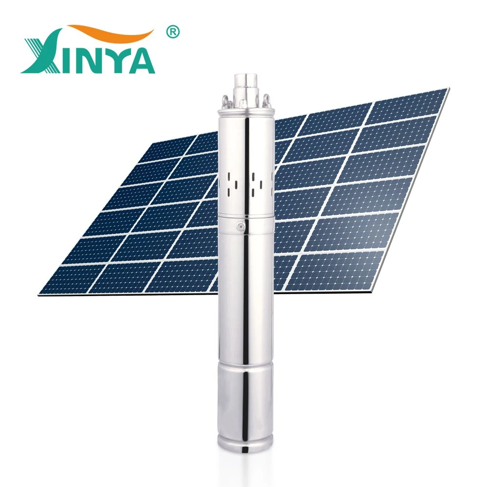 Xinya 4" 72V Bomba de Agua Solares, rotor helicoidal Solar sumergible bomba de agua, Bomba de tornillo con MPPT controlador solar