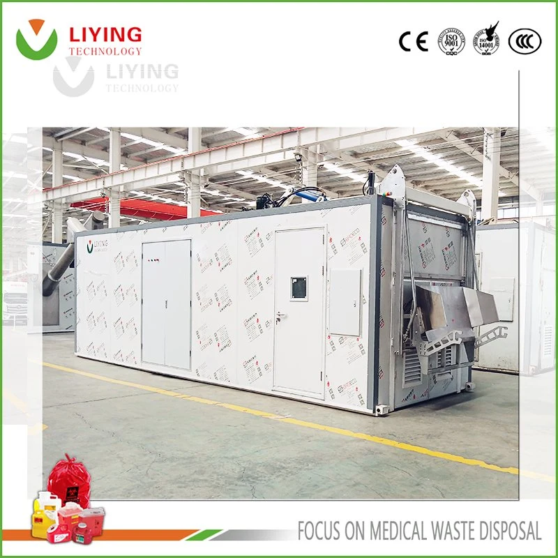 Smokeless Medical Waste Microwave Disinfection System on-Site Disposal Treatment Device