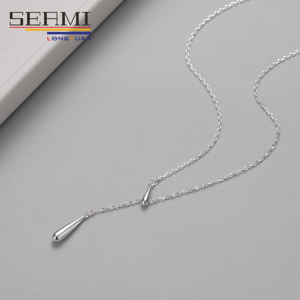 Hot Sale Fashion Silver Necklace Water Drop Necklace Jewelry for Women