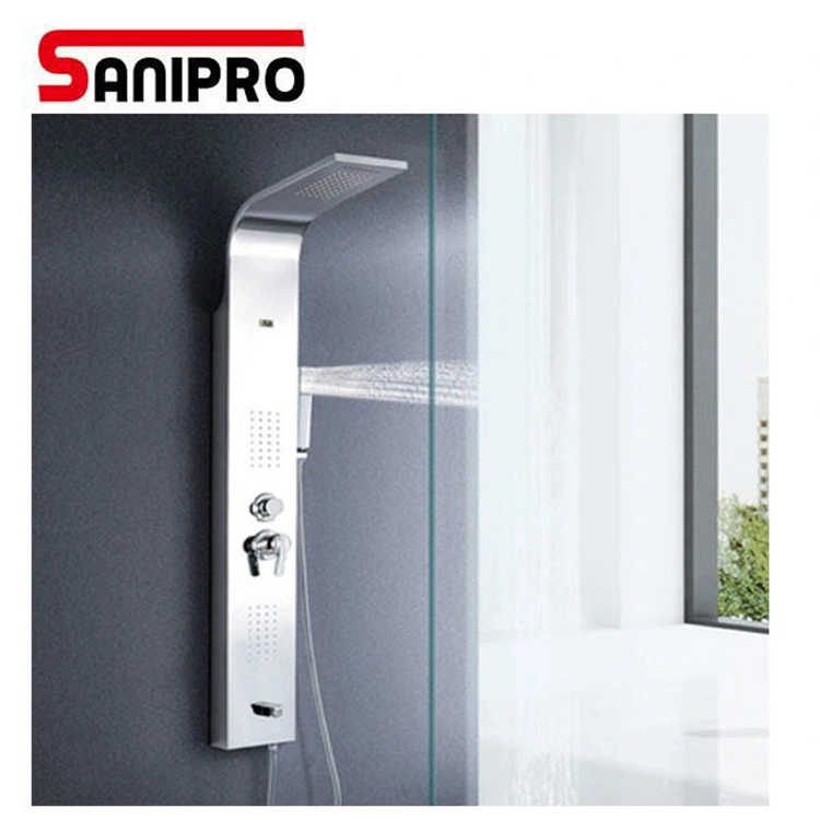 Sanipro Contemporary Stainless Steel Massage Shower Panel for Bathroom