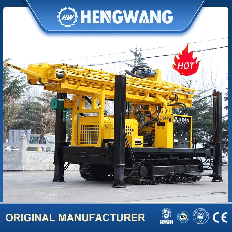 High Working Efficiency 200m/300m/500m Pneumatic Crawler Type Borehole Water Well Drill/Drilling Machine with Air and Mud Pump