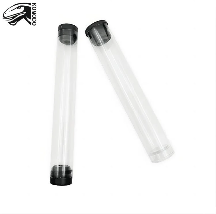 Plastic Clear Tube with Silicone Cap for Cartridge Packaging Protection Atomizer Customizable