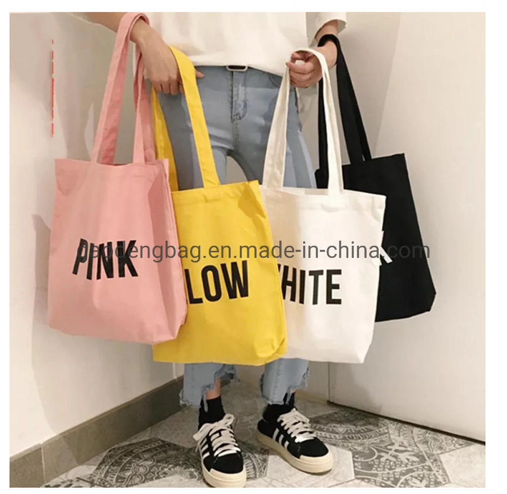 Shopping Bag Canvas Shoulder Bag Reusable Female Hand Tote Bag