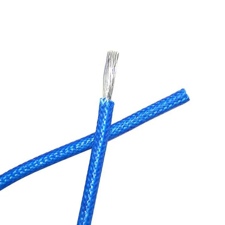 Fabrica produtos de fios e cabos isolados com isolamento de borracha de silicone de núcleo único fio trançado de fibra de vidro 14AWG